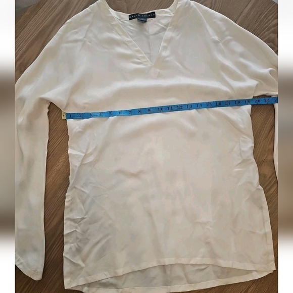 Ralph Lauren Black Label 100% Silk Bell Sleeve Blouse Top